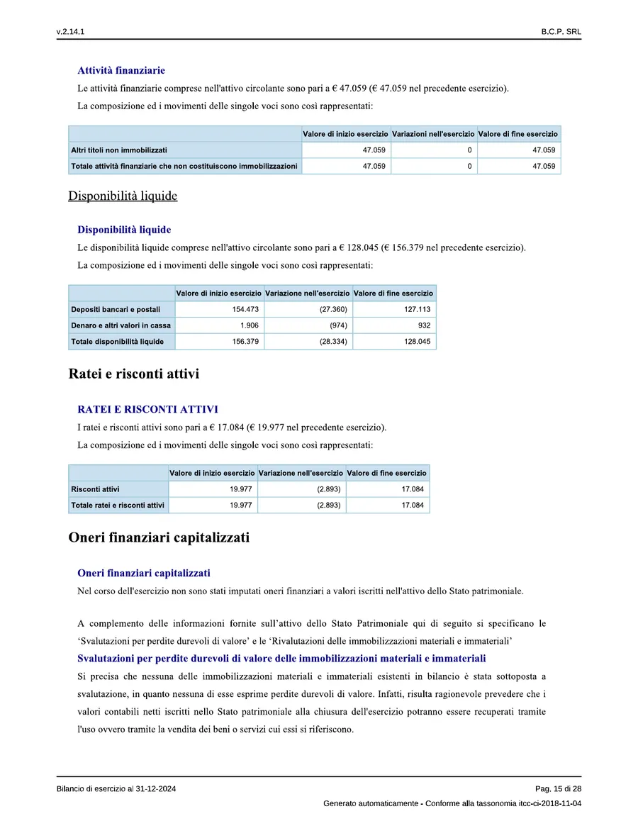 Bilancio — pagina 15 di 28